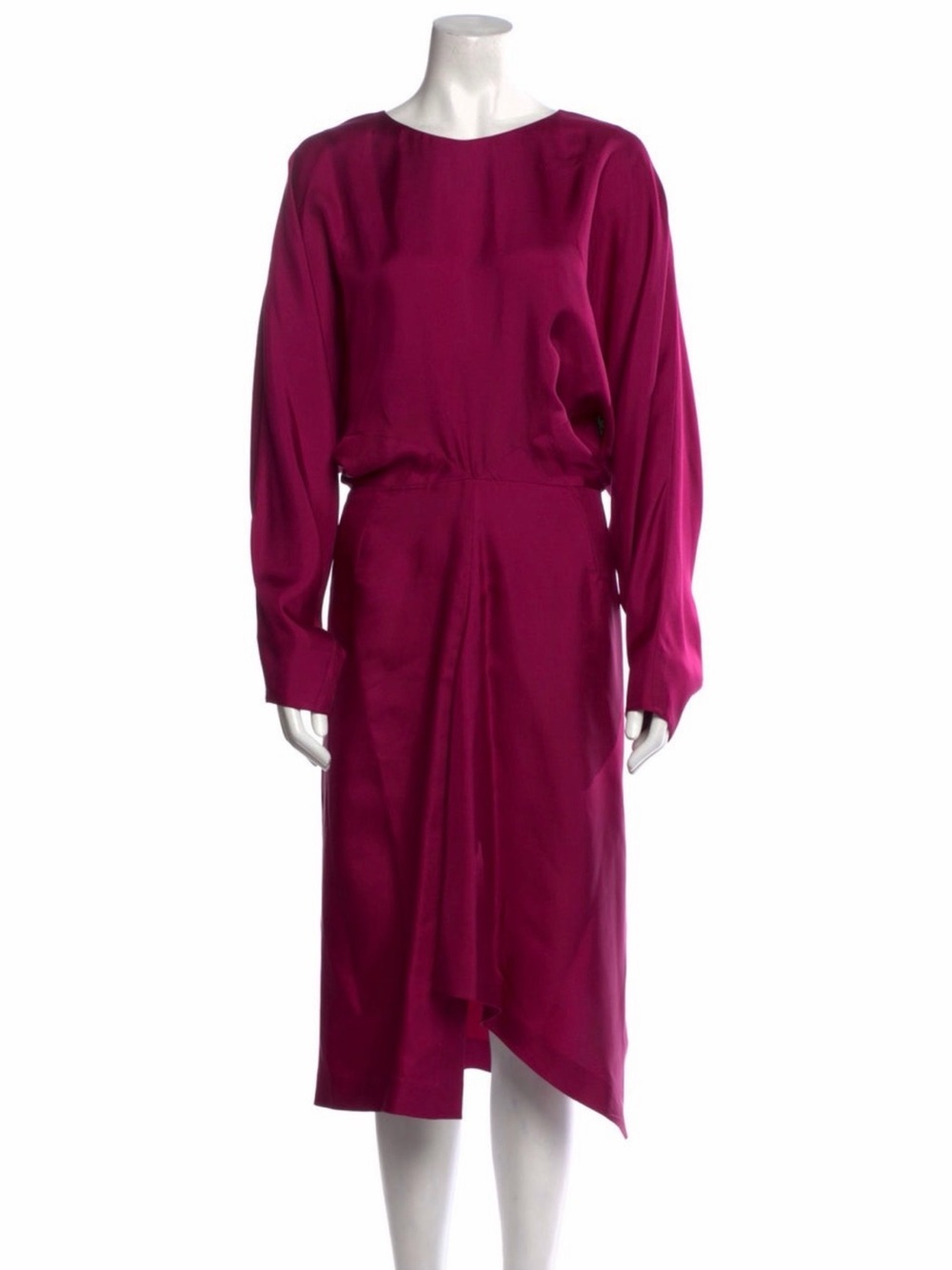 Yves Saint Laurent silk Fuchsia Midi Dress